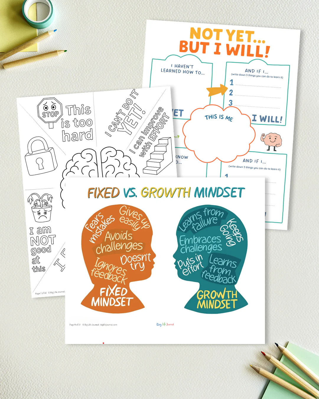 Growth Mindset Printables Kit PDF (ages 5-11) - Image 4