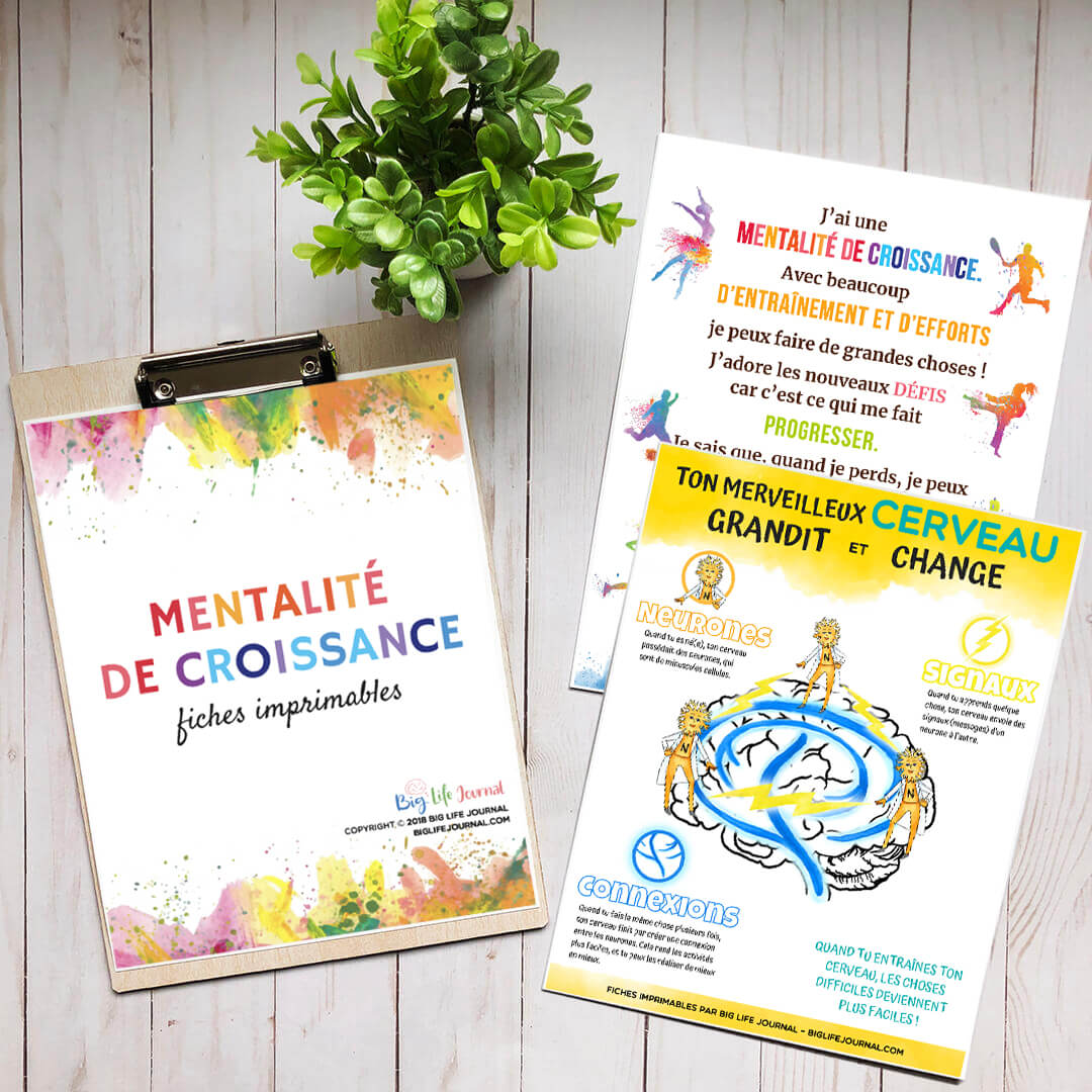 Kit PDF de fiches imprimables pour développer une mentalité de croissance (5-11 ans) - Image 3